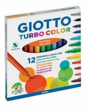 Giotto Turbo Color Keçeli Kalem 12 Li Boyalar ve Resim Malzemeleri