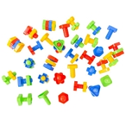 Vidalı Eğitici Şekiller 64 Parça - Es 7160 Lego ve Yapı Oyuncakları