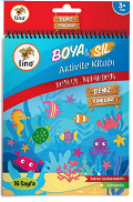 Lino Boya Ve Sil Aktivite Boyama Kitabı - Deniz Canlıları