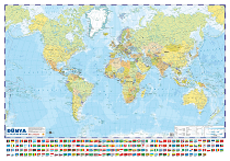 Dünya Siyasi Ve Fiziki Haritası - Çift Taraflı