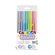 Carioca Pastel Renk Keçeli Boya Kalemi 8'li Boyalar ve Resim Malzemeleri