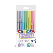 Carioca Pastel Renk Keçeli Boya Kalemi 8'li
