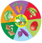 Yuvarlak Puzzle - Sebzeler Yaş-2+ Çocuk Oyuncak Çeşitleri ve Modelleri - Duyumarket
