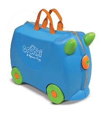 Trunki Mavi Terrance Binilen Sürülen Çocuk Bavulu