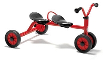 432.20 Push Bike For Two Red Mini Viking Bisiklet