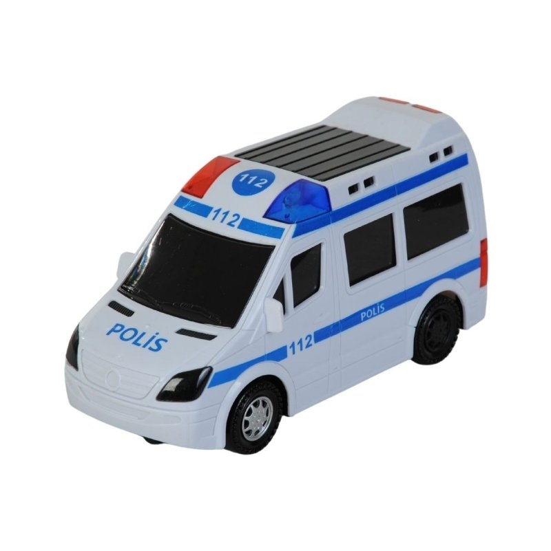 Sesli Işıklı Polis Minibüs - 20 Cm