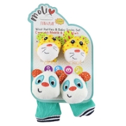 Çıngıraklı Bileklik Ve Çorap Seti - Panda Bebek Giyim Ve Tekstili