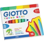 Giotto Turbo Maxi Keçeli Kalem 12 Li Boyalar ve Resim Malzemeleri