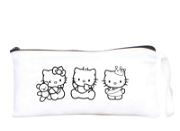 Boyanabilir Bez Kalemlik Beyaz 21x10 Cm Hello Kitty Çanta ve Bavullar