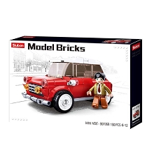 Sluban Model Bricks Kırmızı Retro Araba