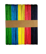 Ahşap Renkli Çubuk Büyük - 50' Li Kırtasiye Hobi Ürünleri ve Sanat Malzemeleri