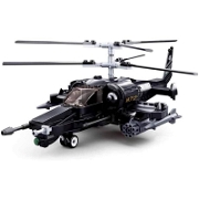 Model Bricks Siyah Köpek Balığı Helikopter Lego ve Yapı Oyuncakları
