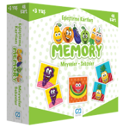 Memory - Meyveler Sebzeler Eğitici Kartlar
