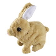 Hareketli Sesli Sevimli Tavşan - Krem Peluş Oyuncak