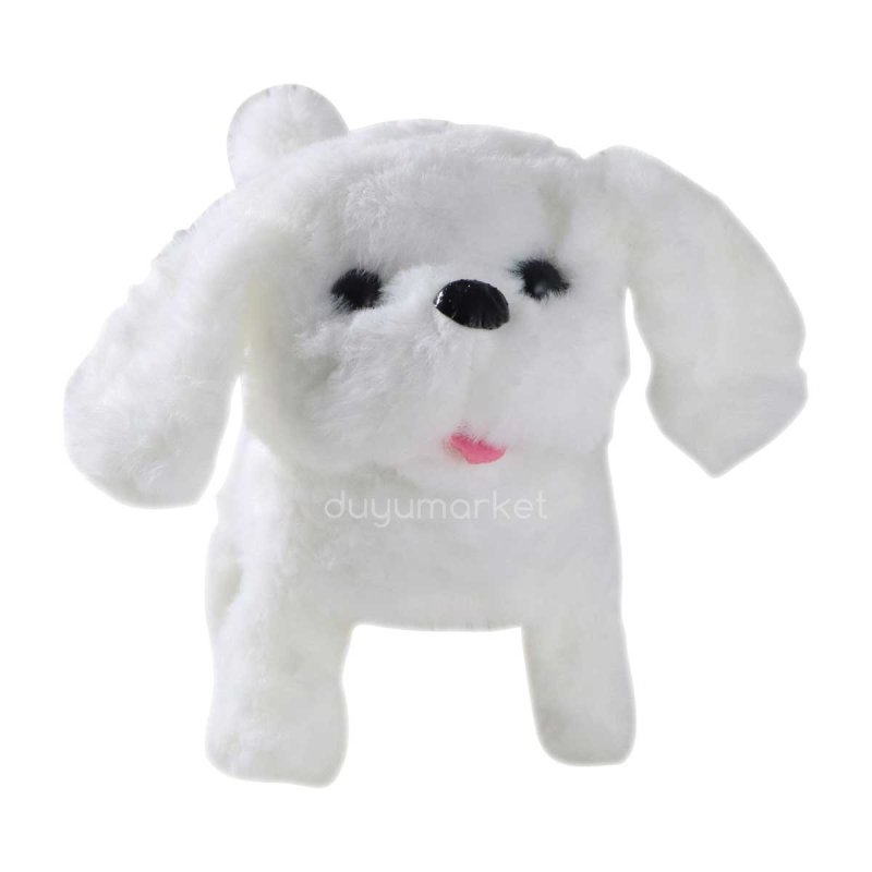 Hareketli Sesli Sevimli Köpek - Beyaz