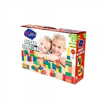 Renkli Ahşap Bloklar 60 Parça