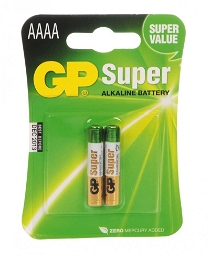 GP Super 2'li İncecik AAAA Alkalin Pil 25A-2MTP2