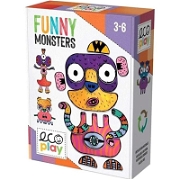 Headu Funny Monsters Eğitici Oyuncak Bebek Kitapları ve Eğitim Kartları