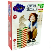 Ahşap Sihirli Bloklar - 100 Parça Lego ve Yapı Oyuncakları