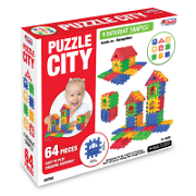 Puzzle City - 64 Parça Lego ve Yapı Oyuncakları