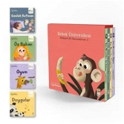 Bebek Üniversitesi - Hikayeli İlk Kavramlarım Set 3 Bebek Kitapları ve Eğitim Kartları
