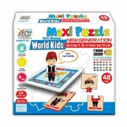 Maxi 2 Parçalı Konuşan Puzzle - Dünya Çocukları Puzzle ve Yapbozlar