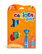 Carioca Jumbo Bebek Süper Yıkanabilir Keçeli Boya Kalemi 12'li Boyalar ve Resim Malzemeleri