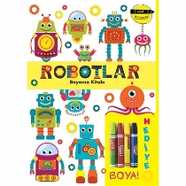 Minik Ressamlar Boyama Kitabı - Robotlar