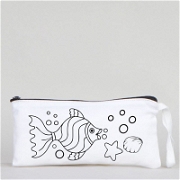Boyanabilir Bez Kalemlik - Sevimli Balık Çanta ve Bavullar