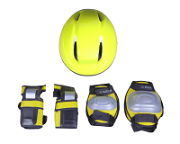 Kask Dizlik Dirseklik Set - Sarı Bisikletler