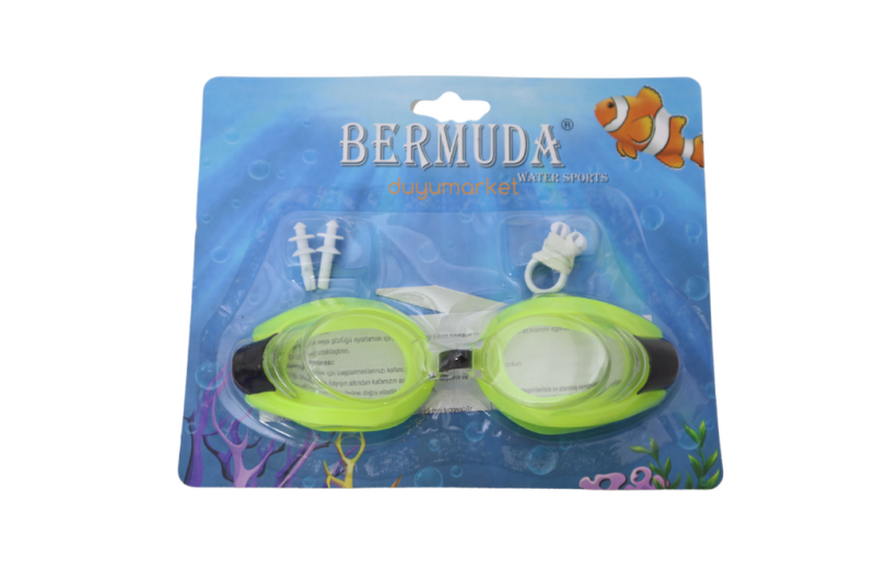 Bermuda Deniz Gözlüğü Fosforlu Sarı - 208 A