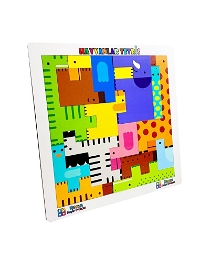 Ahşap Hayvanlar Bul Tak Tetris - 20x20 Cm