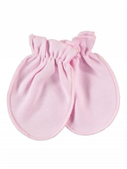 Yeni Doğan Bebek Eldiveni - Pembe & Beyaz - 3 Adet Bebek Giyim Ve Tekstili