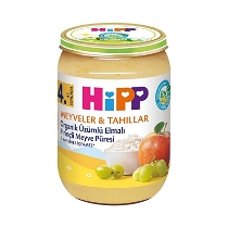 Hipp Organik Üzümlü Elmalı Pirinçli Meyve Püresi 190 Gr.