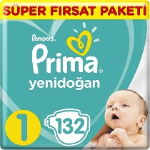 Prima Bebek Bezi Yeni Bebek 1 Beden Yenidoğan Süper Fırsat Paketi 138 Adet