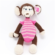 Amigurumi Miço Maymun - Pembe Oyuncak Bebekler