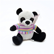 Sevimli Panda 20 Cm - Mor Oyuncak Bebekler