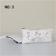 Boyanabilir Bez Kalemlik Beyaz 21x10 Cm Unicorn Çanta ve Bavullar