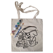Çanta Boyama - Köpek Desenli Çanta ve Bavullar