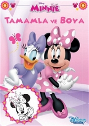Disney Minnie Tamamla ve Boya Boyama Kitabı 