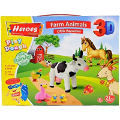 Çiftlik Hayvanları Oyun Hamuru Seti 6 Renk - 21 Parça