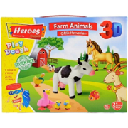 Çiftlik Hayvanları Oyun Hamuru Seti 6 Renk - 21 Parça Oyun Hamurları ve Setleri