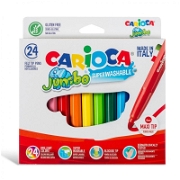 Carioca Jumbo Süper Yıkanabilir Keçeli Boya Kalemi 24'lü Boyalar ve Resim Malzemeleri