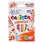 Carioca Stamperello Yıkanabilir 6'lı Damgalı Keçeli Boya Kalemi Boyalar ve Resim Malzemeleri