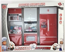 3'lü Modern Mutfak Setim Kırmızı 1013-4