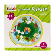 Yuvarlak Puzzle Çiftlik Yaş 3+ Bebek Oyuncakları
