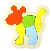 Ahşap Köpek Puzzle Montessori Materyalleri