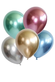 Metalik Karışık Renk 100 Adet Balon Parti ve Yılbaşı Süsleri