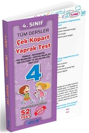 4. Sınıf Tüm Dersler Çek Kopart Yaprak Test Büyükler İçin Kitaplar, Eğitici Kitaplar