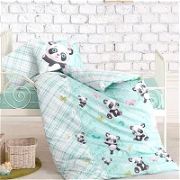 Bebek Nevresim Takımı - Panda Mint Giyim & Tekstil